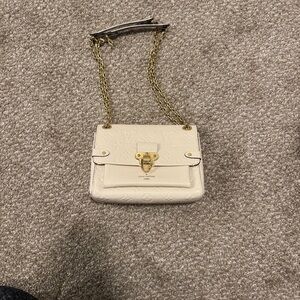 Louis Vuitton Ivory Leather Crossbody with Gold Accents